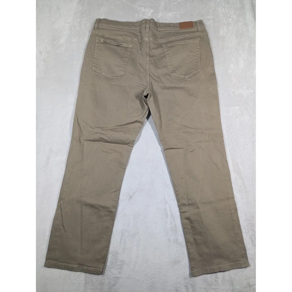 Flag & Anthem Nashville Straight Jeans Mens 40x30 Beige Khaki Stretch Denim
